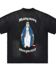 Blessed Monkey Wash Distress T-Shirt